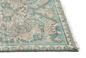 Semi Antique Muted Floral 1'7X2'4 Distressed Oriental Rug