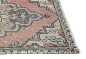 Semi Antique Muted Floral 1'8X2'6 Distressed Oriental Rug