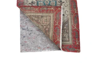 Semi Antique Muted Floral 1'8X2'3 Distressed Oriental Square Rug