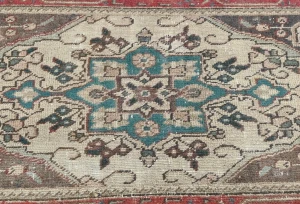 Semi Antique Muted Floral 1'8X2'3 Distressed Oriental Square Rug