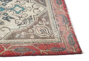 Semi Antique Muted Floral 1'8X2'3 Distressed Oriental Square Rug