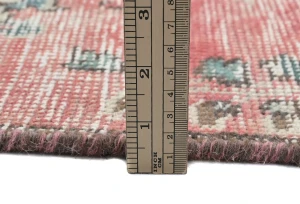 Semi Antique Muted Floral 1'6X2'3 Distressed Oriental Square Rug