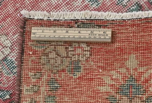 Semi Antique Muted Floral 1'6X2'3 Distressed Oriental Square Rug