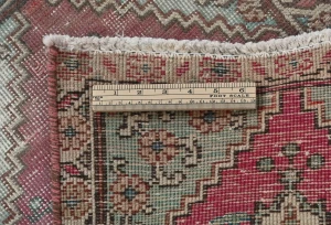 Semi Antique Muted Floral 1'7X2'6 Distressed Vintage Oriental Rug