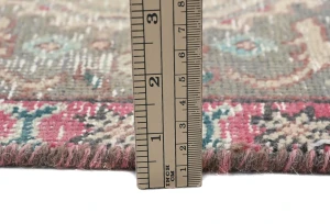 Semi Antique Muted Floral 1'7X2'4 Distressed Vintage Oriental Rug