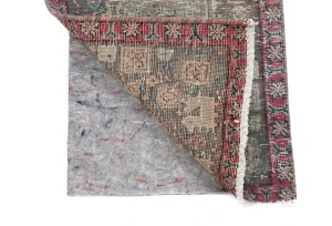 Semi Antique Muted Floral 1'7X2'4 Distressed Vintage Oriental Rug