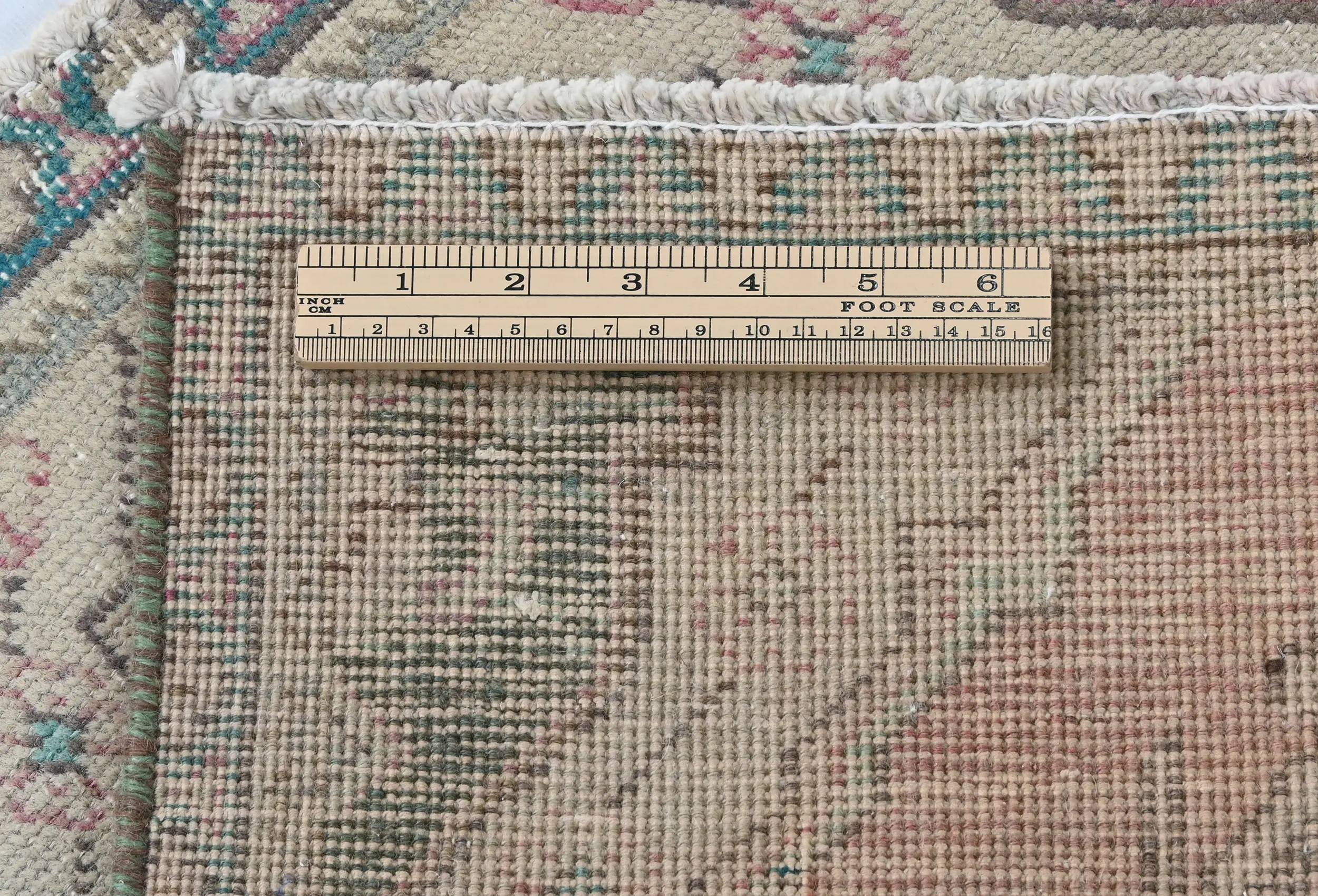 Semi Antique Muted Red Floral 1'9X2'4 Distressed Oriental Rug