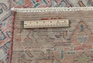 Semi Antique Muted Light Red Floral 2X3 Distressed Oriental Rug