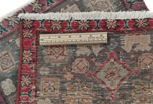 Semi Antique Muted Brown Floral 1'6X2'4 Distressed Oriental Rug