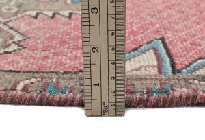 Semi Antique Muted Floral 1'9X2'5 Distressed Vintage Oriental Rug