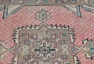 Semi Antique Muted Floral 1'9X2'5 Distressed Vintage Oriental Rug