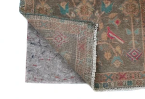 Semi Antique Muted Floral 2x3 Distressed Oriental Rug