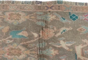 Semi Antique Muted Floral 2x3 Distressed Oriental Rug