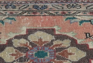 Semi Antique Muted Floral 2X3 Distressed Vintage Oriental Rug