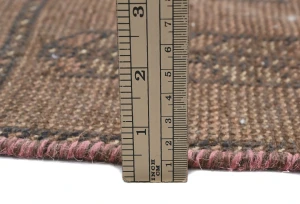 Semi Antique Muted Floral 1'5X2'9 Distressed Vintage Oriental Rug