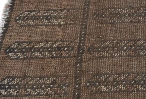 Semi Antique Muted Floral 1'5X2'9 Distressed Vintage Oriental Rug