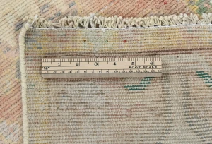 Semi Antique Muted Floral 1'5X2'9 Distressed Vintage Oriental Rug