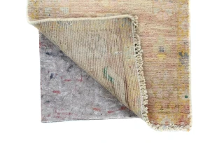 Semi Antique Muted Floral 1'5X2'9 Distressed Vintage Oriental Rug