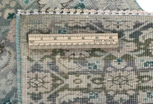 Semi Antique Muted Brownish Gray Floral 1'3X2'3 Distressed Oriental Rug