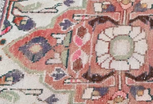 Semi Antique Muted Floral 1'7X2'7 Distressed Oriental Rug