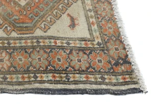 Semi Antique Muted Cream Floral 2X2 Distressed Oriental Square Rug