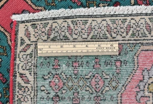 Semi Antique Muted Teal Floral 2X3 Distressed Oriental Rug