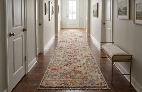 Brownish Gray Tribal 3X14 Kazak Oriental Runner Rug