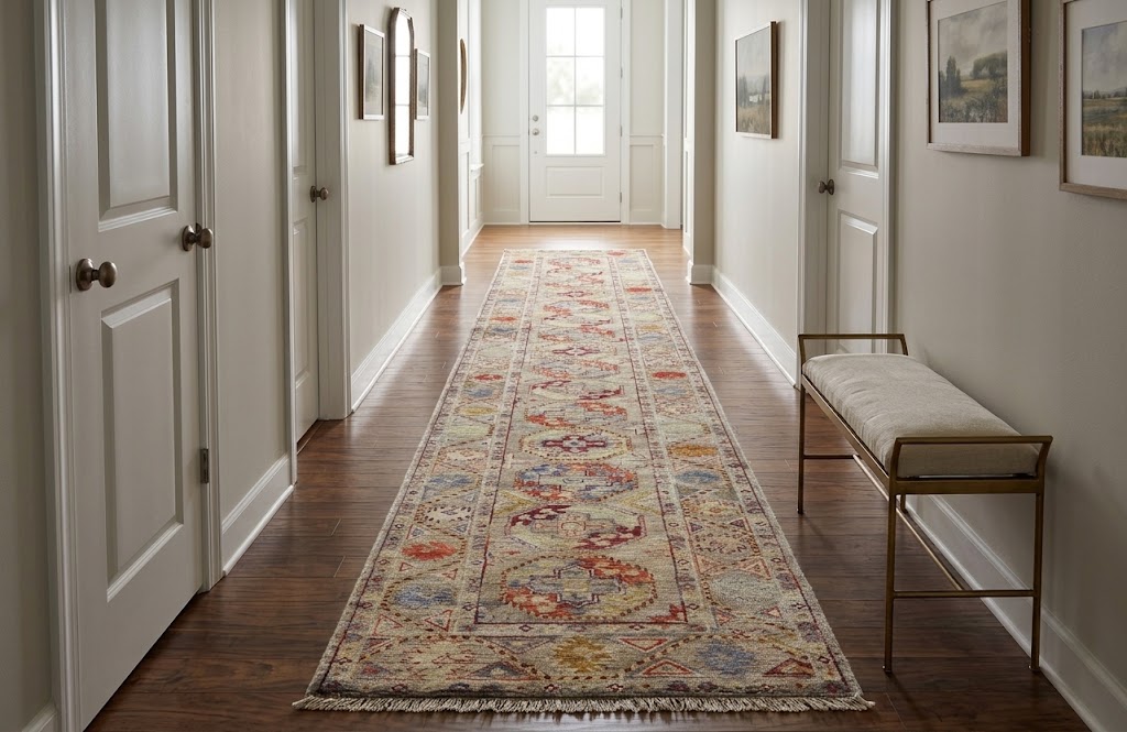 Brownish Gray Tribal 3X14 Kazak Oriental Runner Rug - Image 2