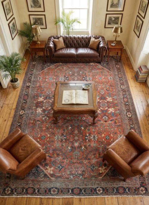 11'11 x 15'11 Hand Knotted Floral Antique Oriental Wool Rug