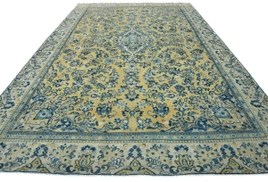 Semi Antique Muted Colors Floral Tribal 9X12 Vintage Oriental Rug