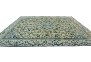 Semi Antique Muted Colors Floral Tribal 9X12 Vintage Oriental Rug