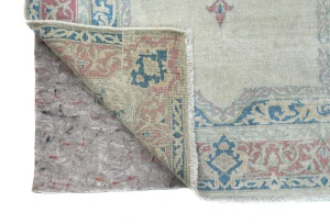 Semi Antique Muted Floral 3X5 Distressed Oriental Rug