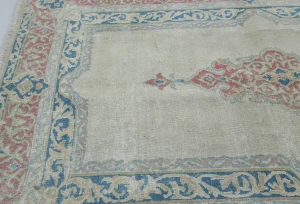 Semi Antique Muted Floral 3X5 Distressed Oriental Rug