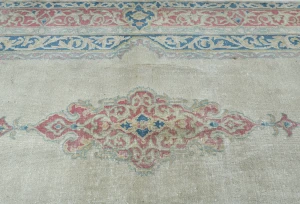 Semi Antique Muted Floral 3X5 Distressed Oriental Rug