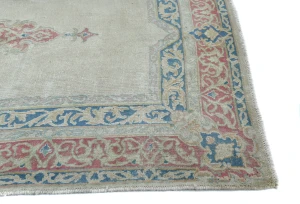 Semi Antique Muted Floral 3X5 Distressed Oriental Rug