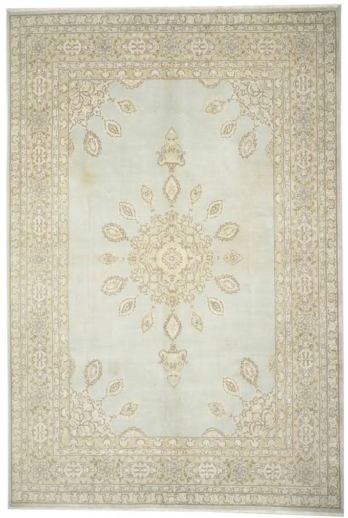 Muted Colors Floral Traditional 9X12 Vintage Oriental Rug