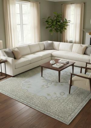 Muted Colors Floral Traditional 9X12 Vintage Oriental Rug