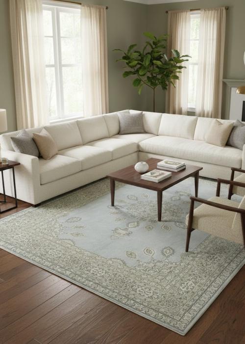 Muted Colors Floral Traditional 9X12 Vintage Oriental Rug