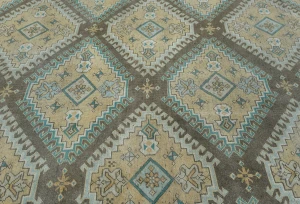 Muted Gray Tribal 10X13 Vintage Oriental Rug