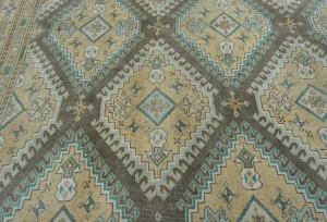 Muted Gray Tribal 10X13 Vintage Oriental Rug