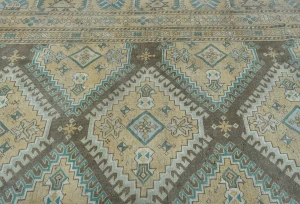 Muted Gray Tribal 10X13 Vintage Oriental Rug
