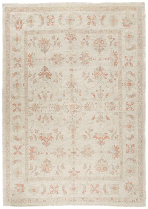 Muted Floral Transitional 12X16 Oushak Peshawar Oriental Rug