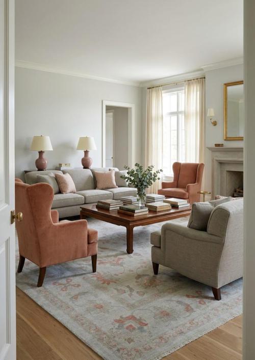 Muted Floral Transitional 12X16 Oushak Peshawar Oriental Rug