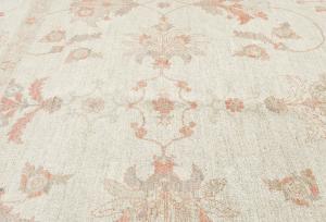 Muted Floral Transitional 12X16 Oushak Peshawar Oriental Rug