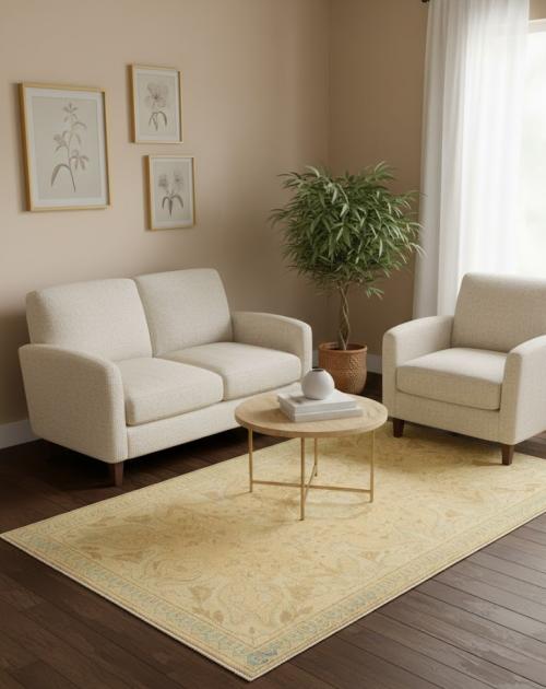 Semi Antique Beige Traditional 3X5 Vintage Oriental Rug