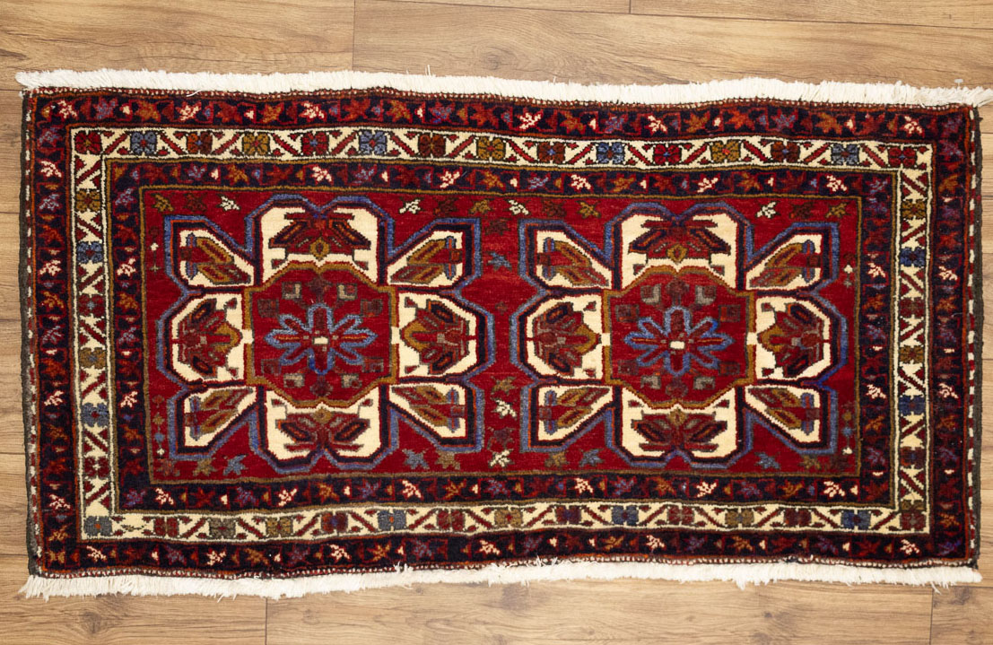 2'2x4'3 Hand Knotted Tribal Geometric Oriental Wool Rug - Image 1