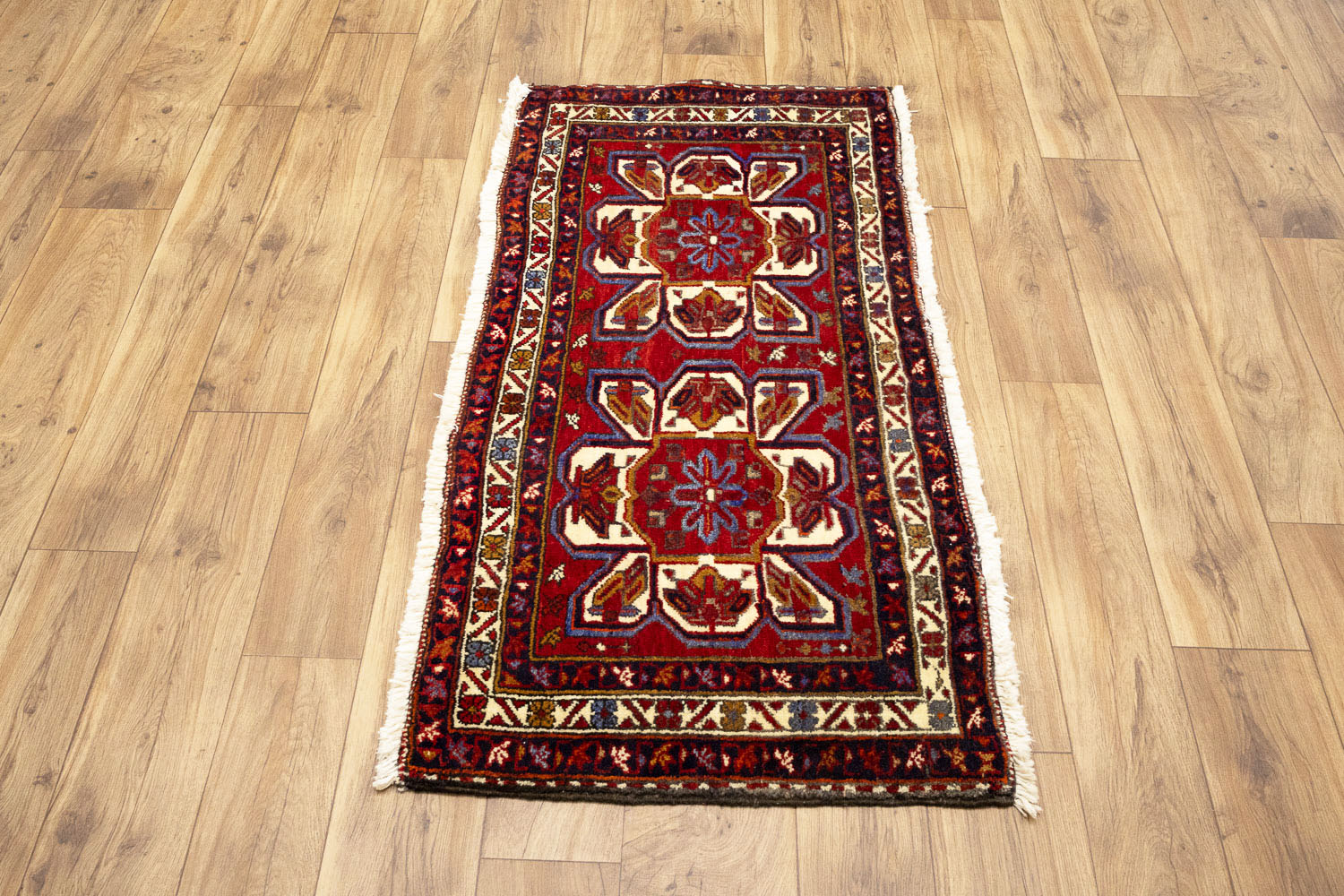 2'2x4'3 Hand Knotted Tribal Geometric Oriental Wool Rug - Image 2