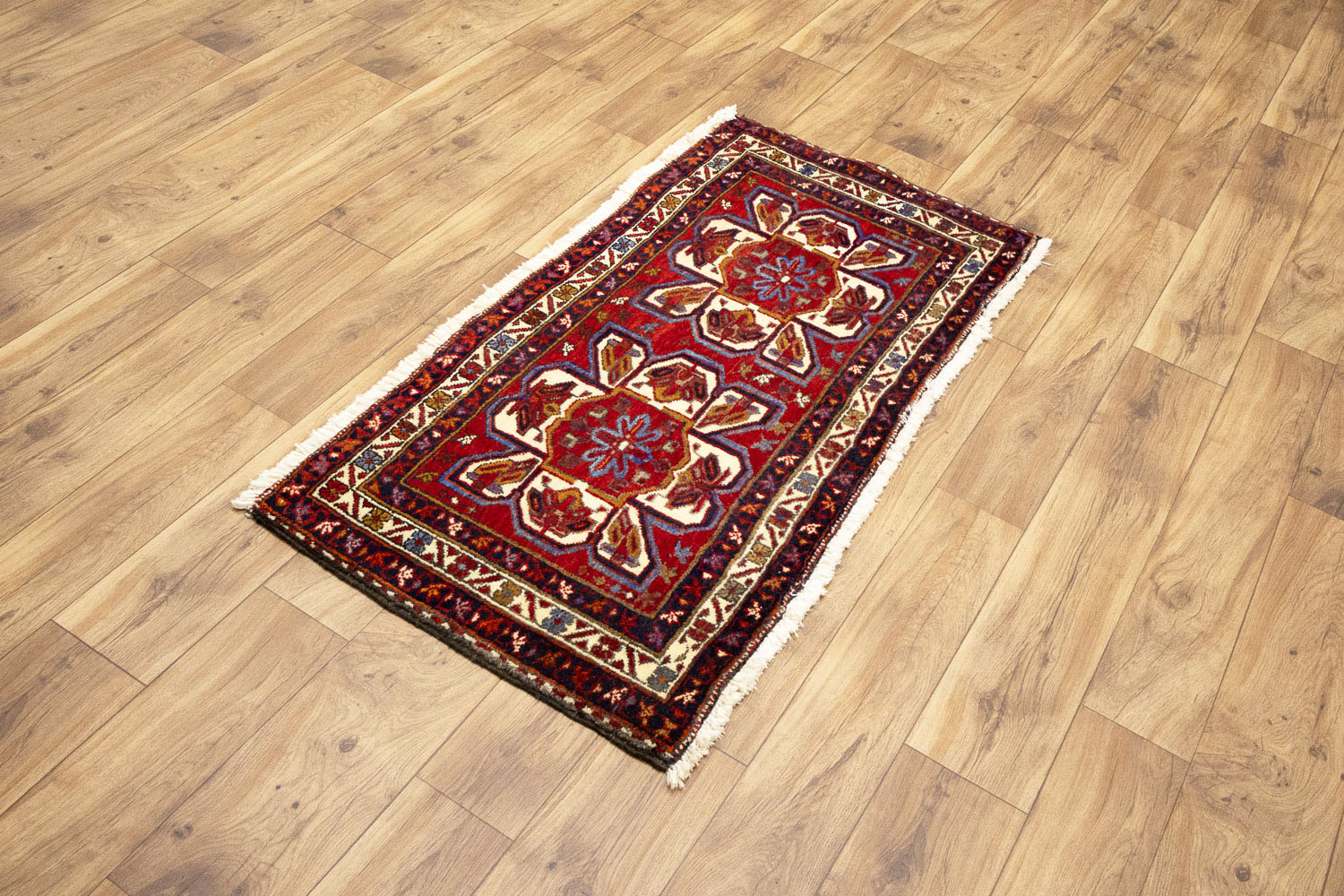 2'2x4'3 Hand Knotted Tribal Geometric Oriental Wool Rug - Image 3