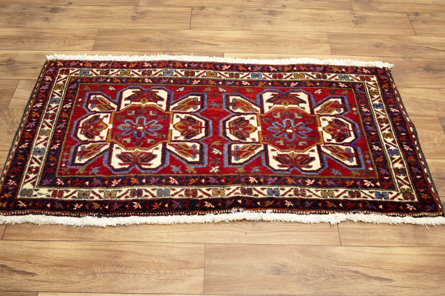 2'2x4'3 Hand Knotted Tribal Geometric Oriental Wool Rug - Image 4