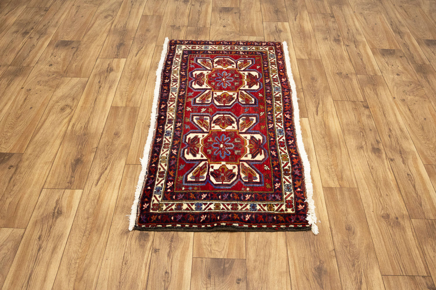 2'2x4'3 Hand Knotted Tribal Geometric Oriental Wool Rug - Image 9